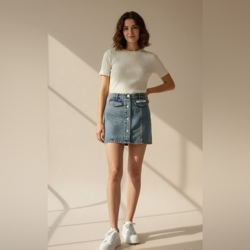 Kimhekim Denim Skirt Italy Size 38 - Made in Italy